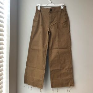 Madewell Wide Leg Crop Khaki Pants